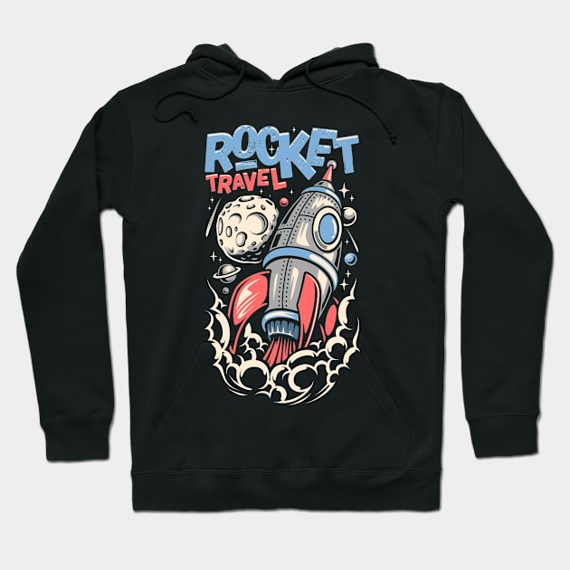 ROCKET TRAVEL Hoodie by CANVAZSHOP